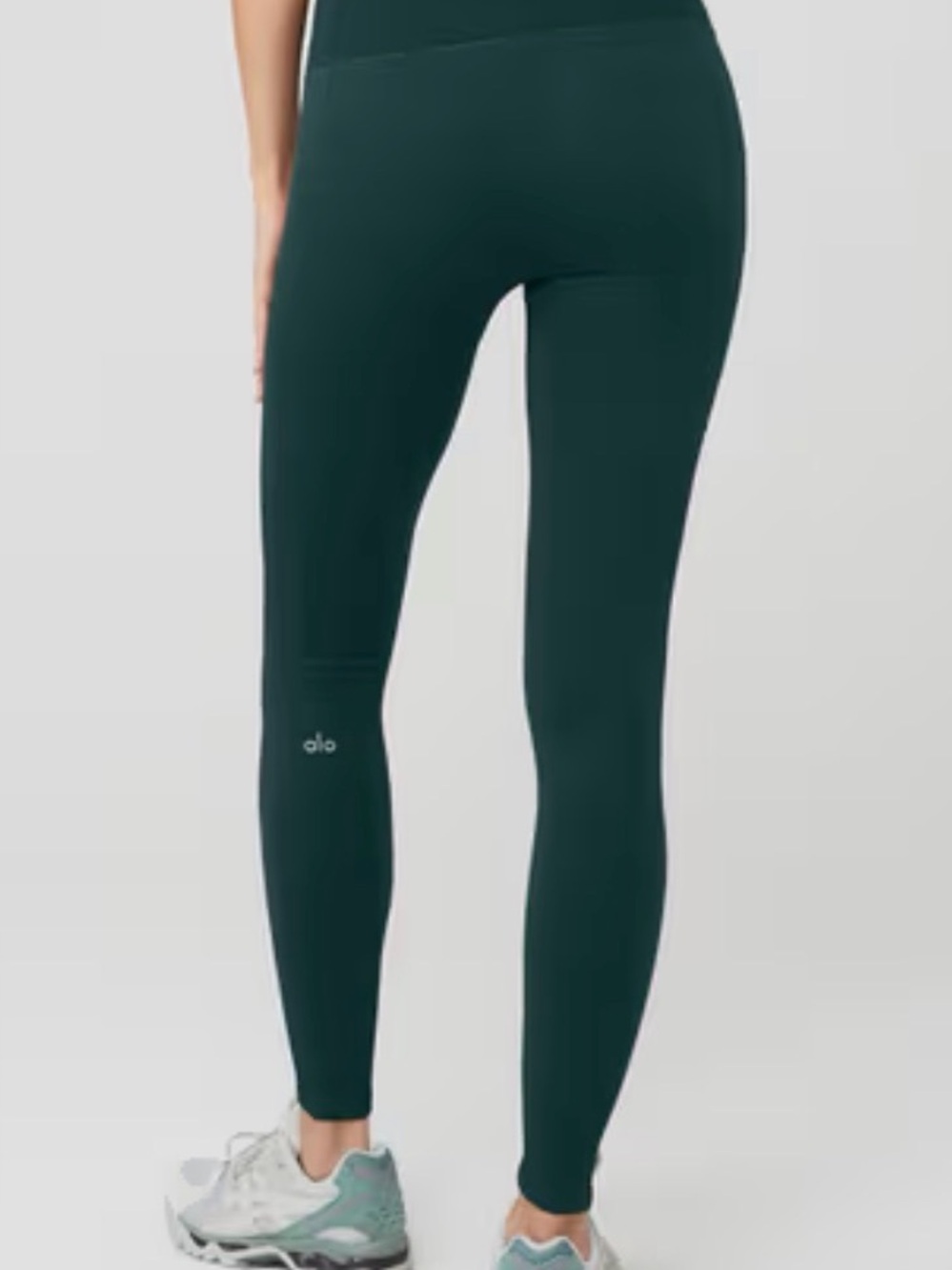 Alo Seamless High-Waist Ribbed Legging -
Midnight Green